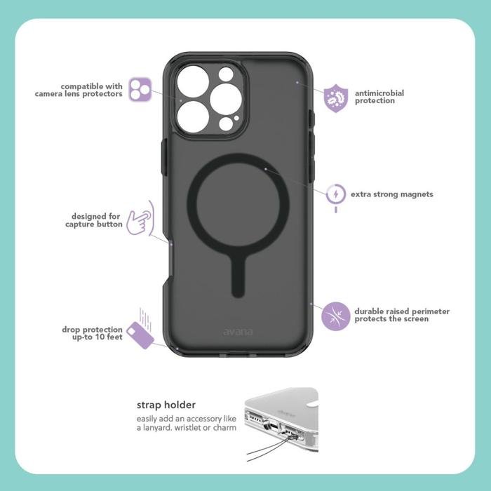 AVANA CASE FOR IPHONE 16 PRO/IPHONE CASING MAGSAFE MIST - ASH - 3
