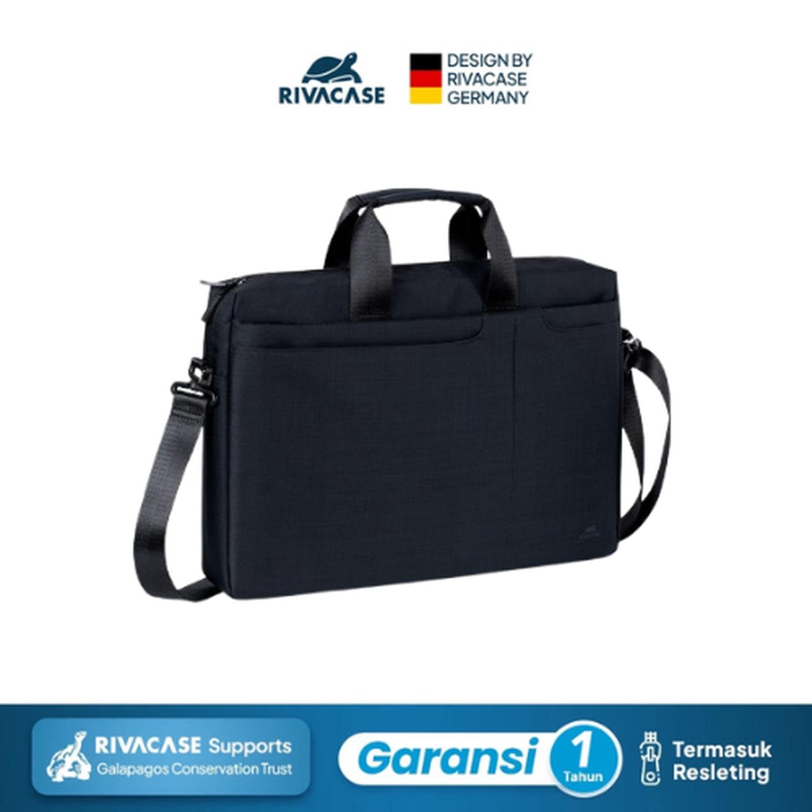 RIVACASE Tas Laptop Selempang Messenger Bag 13.3 Inch Water Resistant | Biscayne (8325)