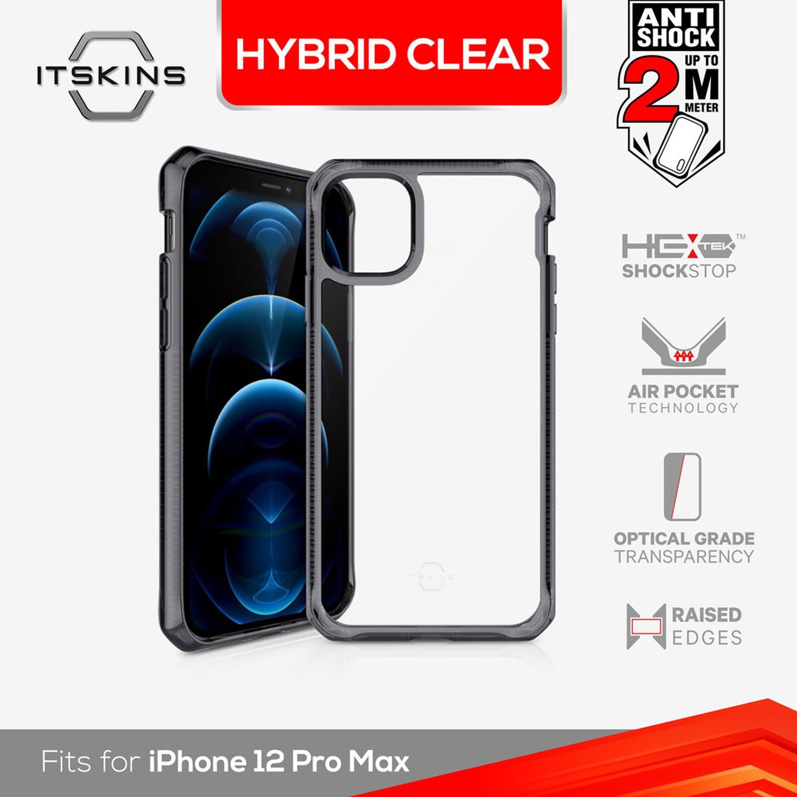 ITSKINS Shock Proof Case for iPhone 12 / 12 Pro Casing Hybrid Clear