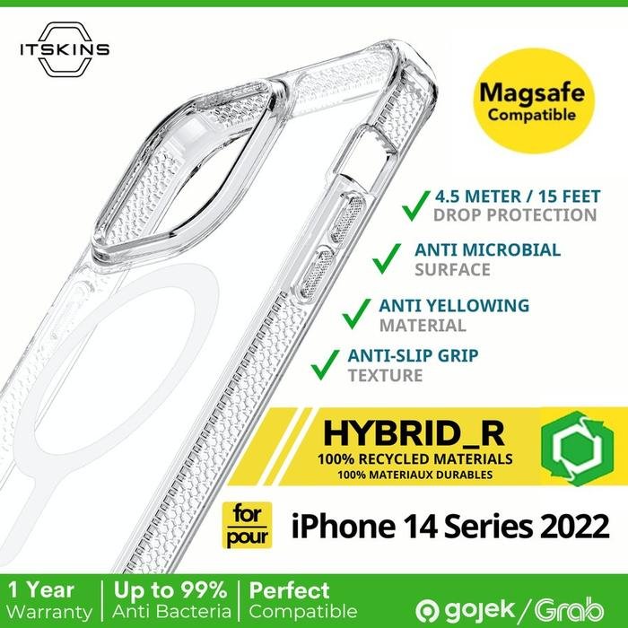 ITSKINS Supreme R Clear Case iPhone 14 / 14 Pro / 14 Pro Max / 14 Plus -Soft Casing Magsafe Premium - SFI Group - 2