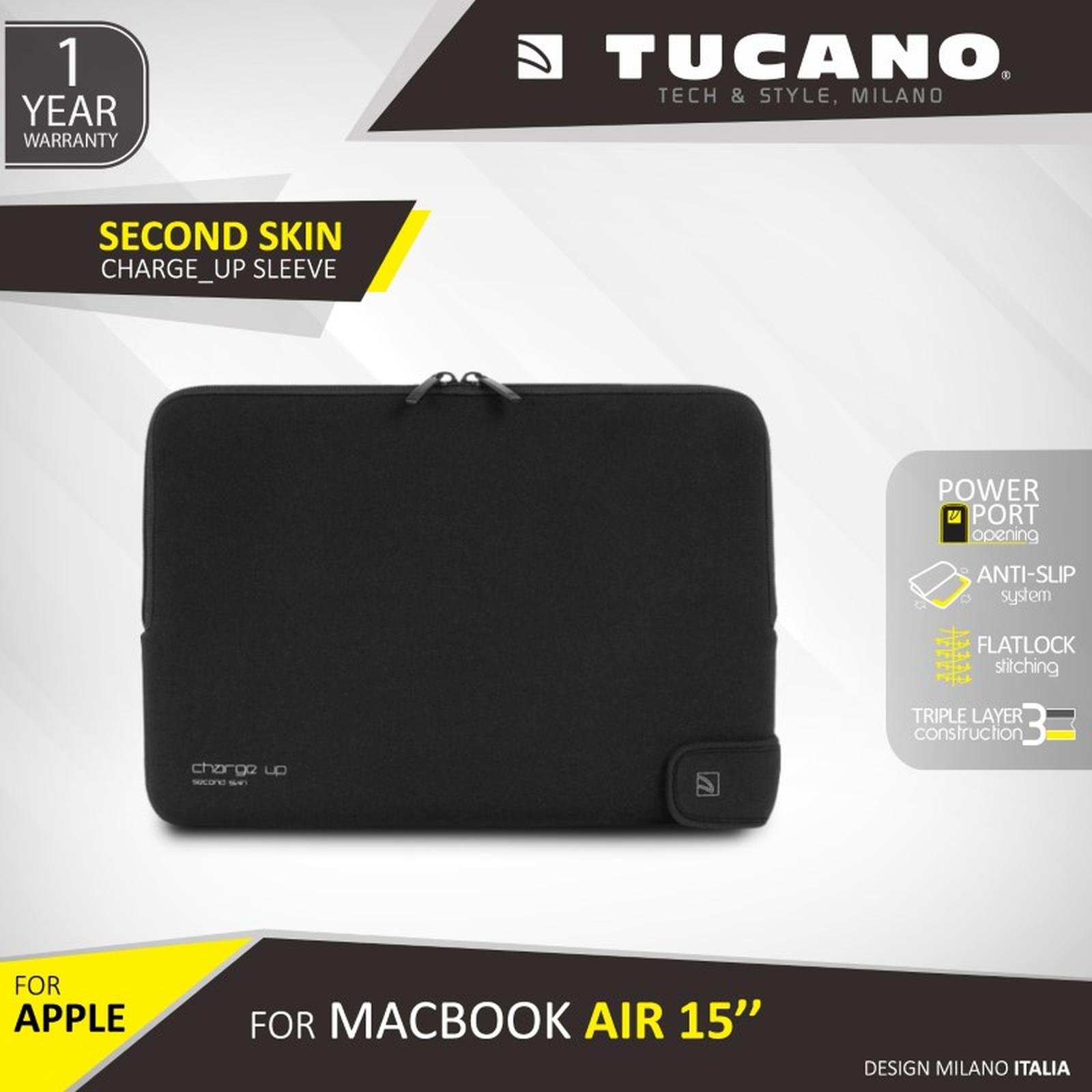 Tucano Second Skin Charge Up Sleeve For Macbook 15" | Sleeve MacBook | Laptop sleeve case | Macbook sleeve | Pelindung Laptop | Laptop Bag - SFI Group