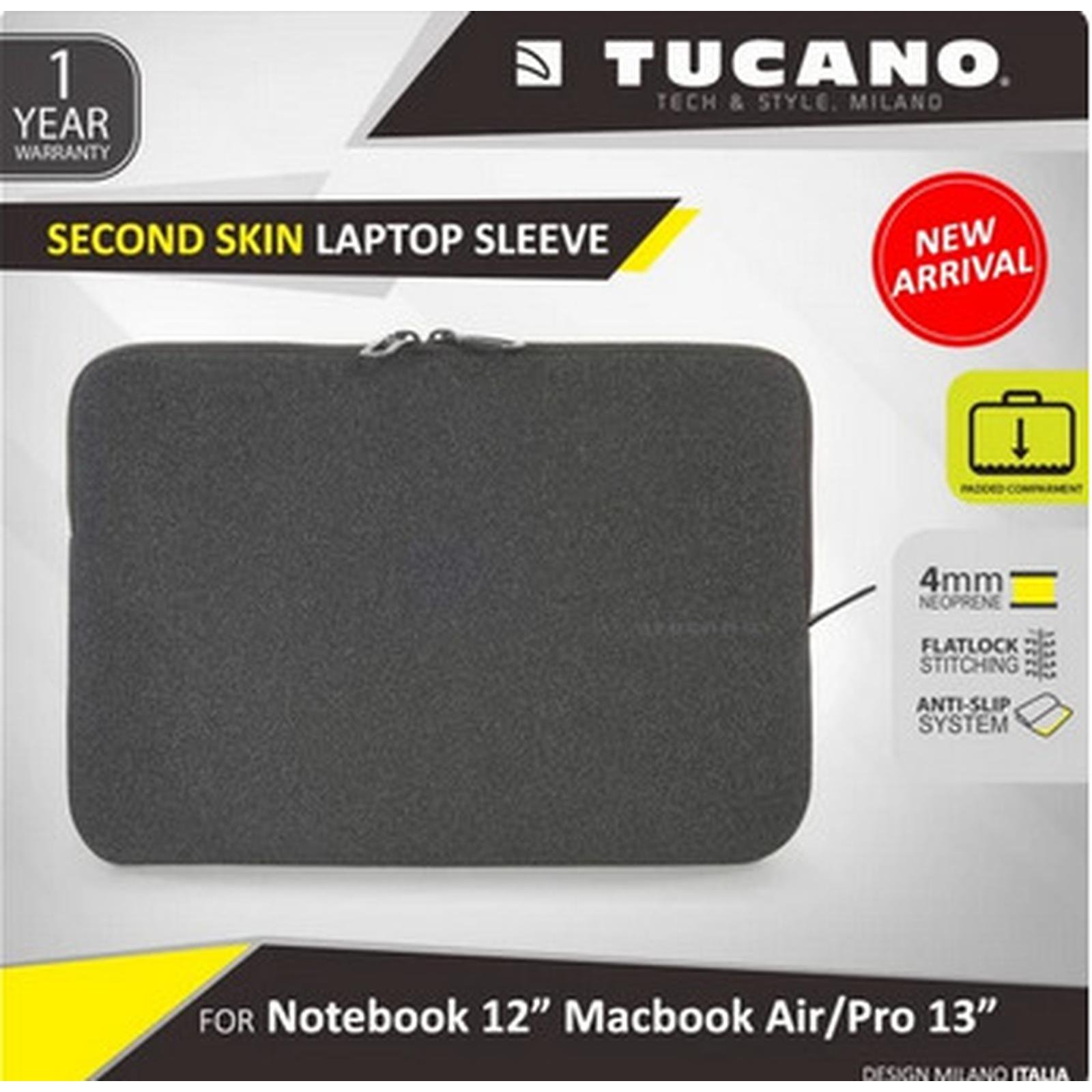 TUCANO SLEEVE FOR LAPTOP 11-12/MBP13/MBA13 - BLACK | Sleeve MacBook | Laptop sleeve case | Macbook sleeve | Pelindung Laptop | Laptop Bag - SFI Group