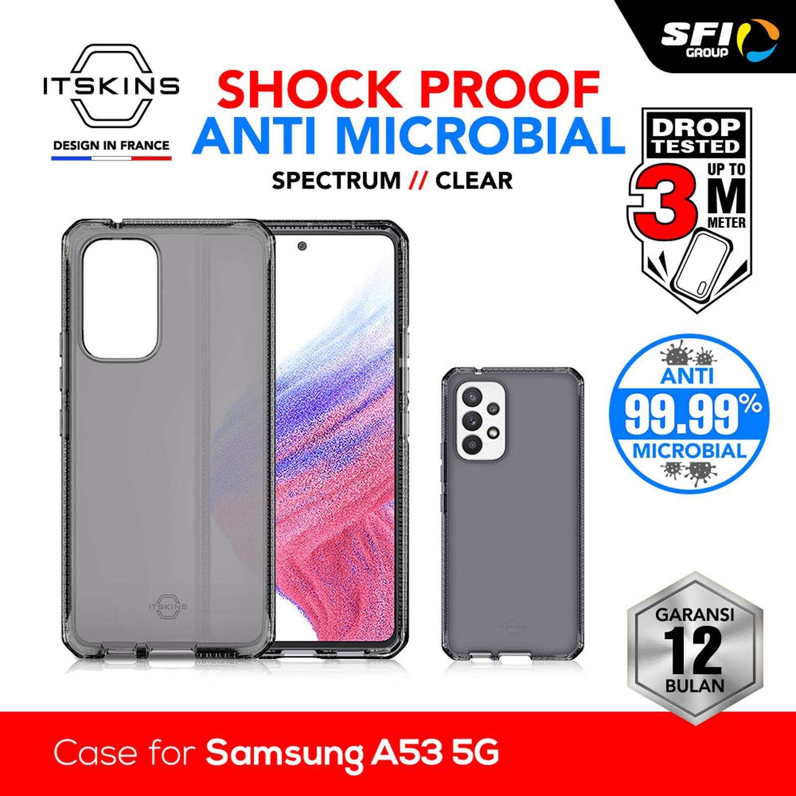 ITSKINS CASE FOR SAMSUNG GALAXY A53 5G - SPECTRUM CLEAR - SMOKE - (4894465324308)