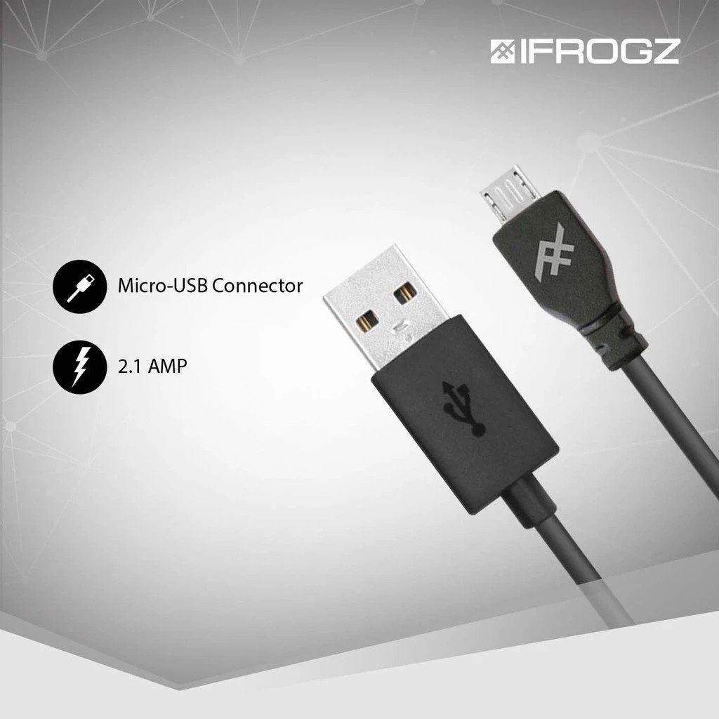 IFROGZ CABLE UNIQUE SYNC MICRO USB CABLE 1.8M BLACK (IFUSMR-BK1) - 3