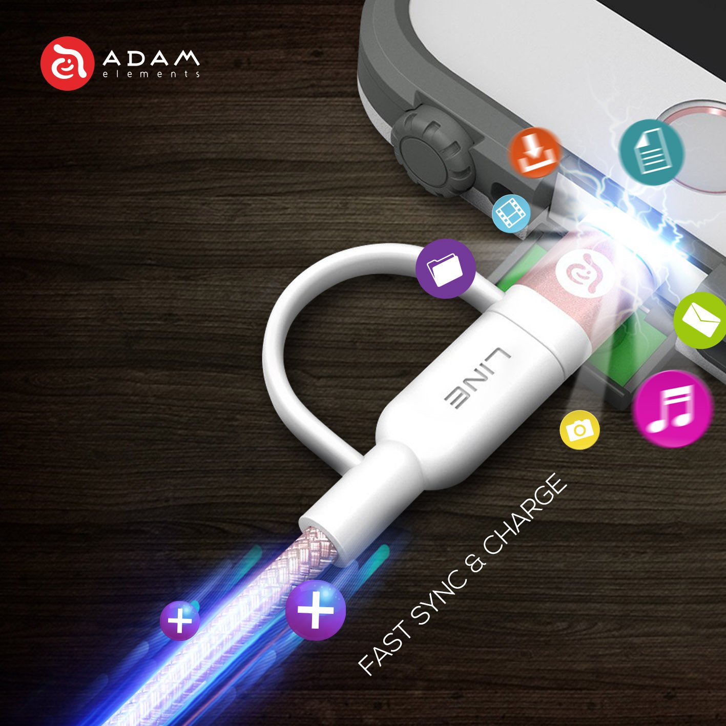 Adam Elements Peak Duo Cable 2 in 1 Lightning Micro USB 120cm MFi - SFI Group - 4