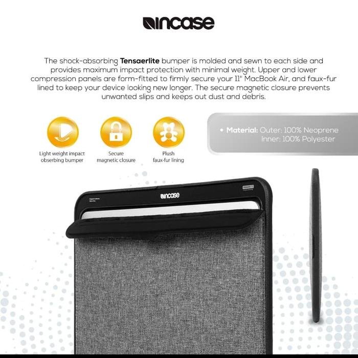 Incase Sleeve Macbook Air 11 inch -Icon Slleve (CL60645 ) Tas Laptop | Tas Macbook Air 11 Inch | Sleeve MacBook | Laptop sleeve case | Macbook sleeve | Pelindung Laptop | Laptop Bag - 5