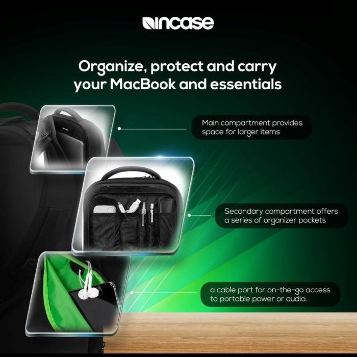 Incase Icon Backpack Tas Ransel Macbook Up To 15 Inch | Tas Pria Wanita | Tas Kantor | Tas Travel | Tas kerja | Ransel kantor | Ransel Travel | Ransel Kerja | INCO100270 - Merah - 2