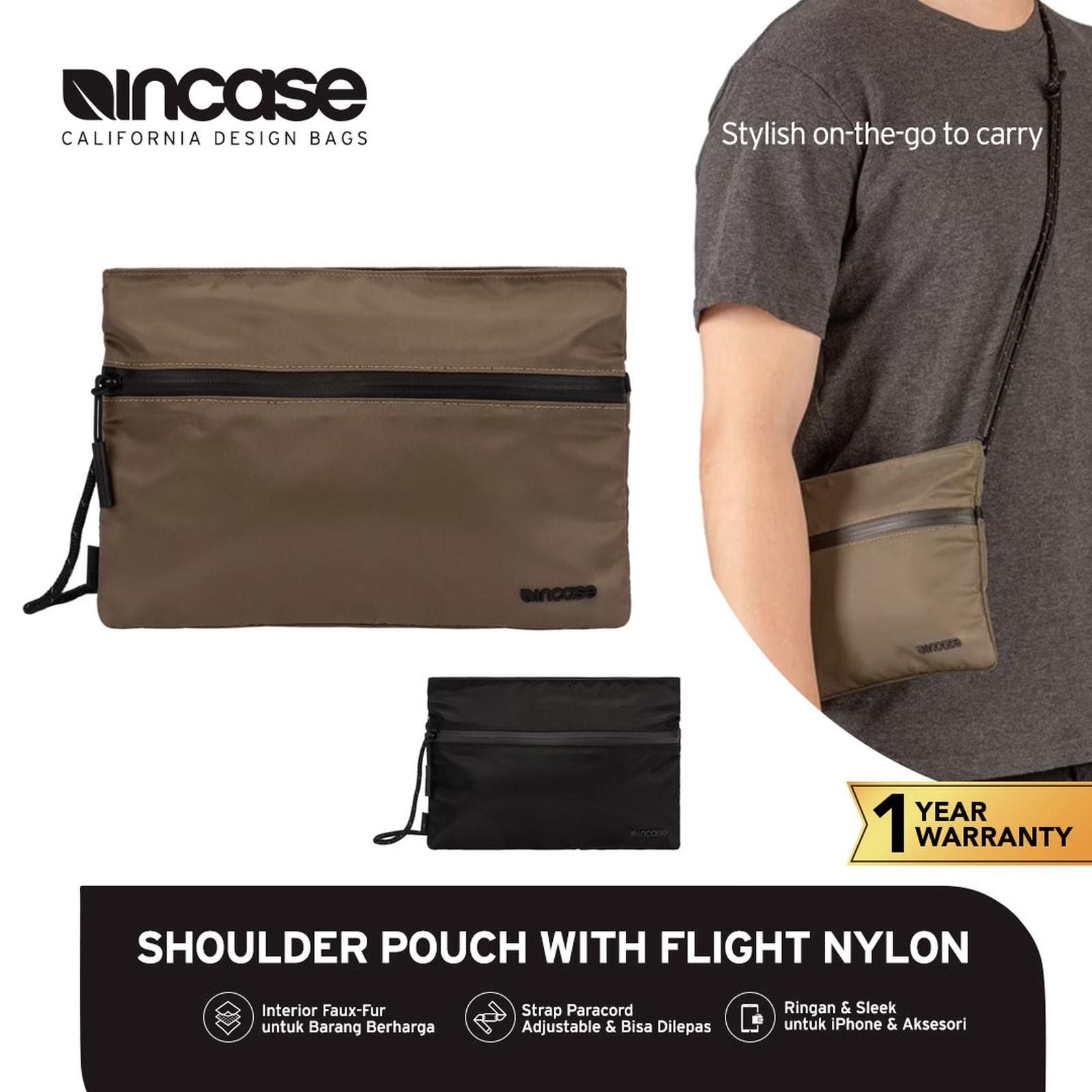 Incase Shoulder Bag Sling Bag With Flight Nylon (INTR400622) | Tas Selempang Pria Wanita | Sling Bag Pria dan wanita | Tas selempang kecil | Sling Bag kecil | Miini Sling Bag | Small Shoulder Bag