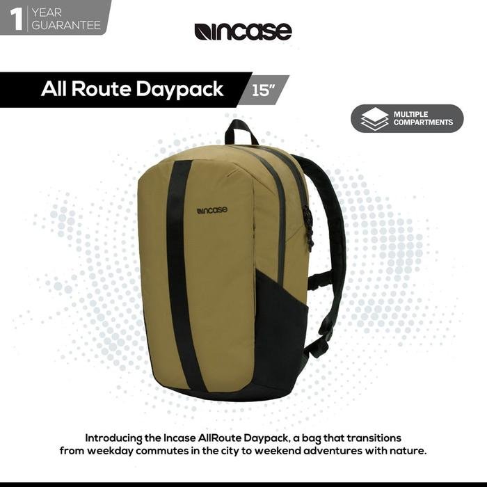 Incase Allroute Daypack Backpack Up To 15 Inch - Tas Ransel Laptop | Tas Laptop | Tas pria | Tas Traveling | Tas kantor | Tas Kerja Pria | Ransel Kantor | Ransel Kerja | Ransel Pria | Ransel Travel | INCO100419 - Black - 3