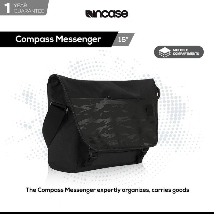 Incase Messenger Bag Macbook up to 15 Inch - Compass Bag (INCO200199-CMO) | Tas Laptop | Tas Macbook | Tas kerja | Tas Selempang | Tas Messenger | Tas Selempang Pria | Tas Selempang kerja | Tas Laptop Selempang - 2