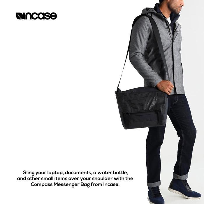 Incase Messenger Bag Macbook up to 15 Inch - Compass Bag (INCO200199-CMO) | Tas Laptop | Tas Macbook | Tas kerja | Tas Selempang | Tas Messenger | Tas Selempang Pria | Tas Selempang kerja | Tas Laptop Selempang - 3