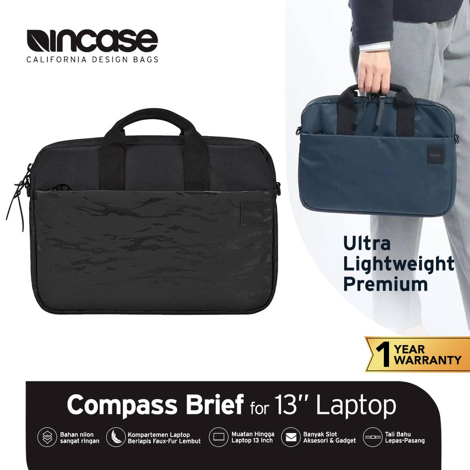 Incase Messenger Bag Macbook/Laptop 13" Compass Brief Black Camo INCO300206-CMO | Tas Laptop 13 inch | Tas Laptop | Tas Macbook | Tas kerja | Tas Selempang | Tas Messenger | Tas Selempang Pria | Tas Selempang kerja | Tas Laptop Selempang