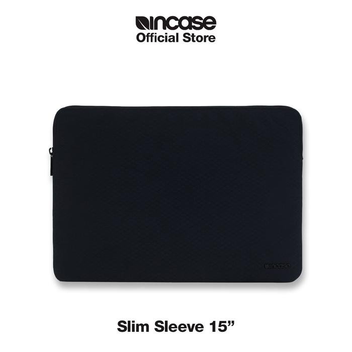 Incase Sleeve Macbook Air/Pro Up To 15 - Slim (INMB100269-BLK) | Sleeve macbook 15 Inch | Tas laptop 15 Inch | Sleeve MacBook | Laptop sleeve case | Macbook sleeve | Pelindung Laptop | Laptop Bag - hitam - 2