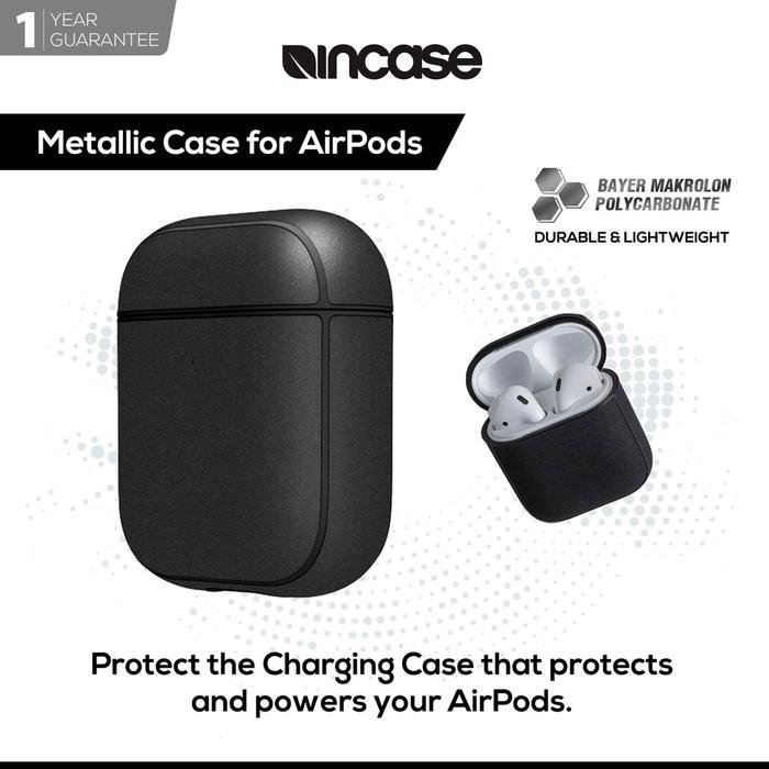 Incase Metallic Case for Airpods - Black (INOM100643) | Casing Airpods | Case Airpods - Merah Muda - 5