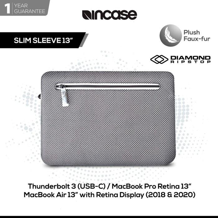 Incase Sleeve Macbook Air/Pro 13 Inch Compact Reflective Mesh -White Luminescent (INMB100431-WHL) Tas Laptop | Sleeve Macbook 13 Inch | Sleeve Laptop | Sleeve Macbook | Laptop sleeve case | Macbook sleeve | Pelindung Laptop | Laptop Bag - 2