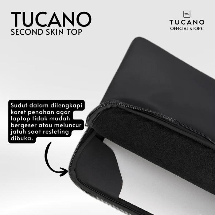 Tucano Sleeve Gommo for MacBook/ laptop up to 13/14" | Tas laptop 13/14" | Sleeve MacBook | Laptop sleeve case | Macbook sleeve | Pelindung Laptop | Laptop Bag | BFGOM1314 - 4