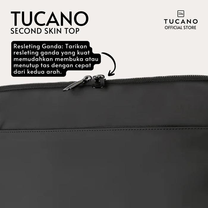 Tucano Sleeve Gommo for MacBook/ laptop up to 13/14" | Tas laptop 13/14" | Sleeve MacBook | Laptop sleeve case | Macbook sleeve | Pelindung Laptop | Laptop Bag | BFGOM1314 - 5