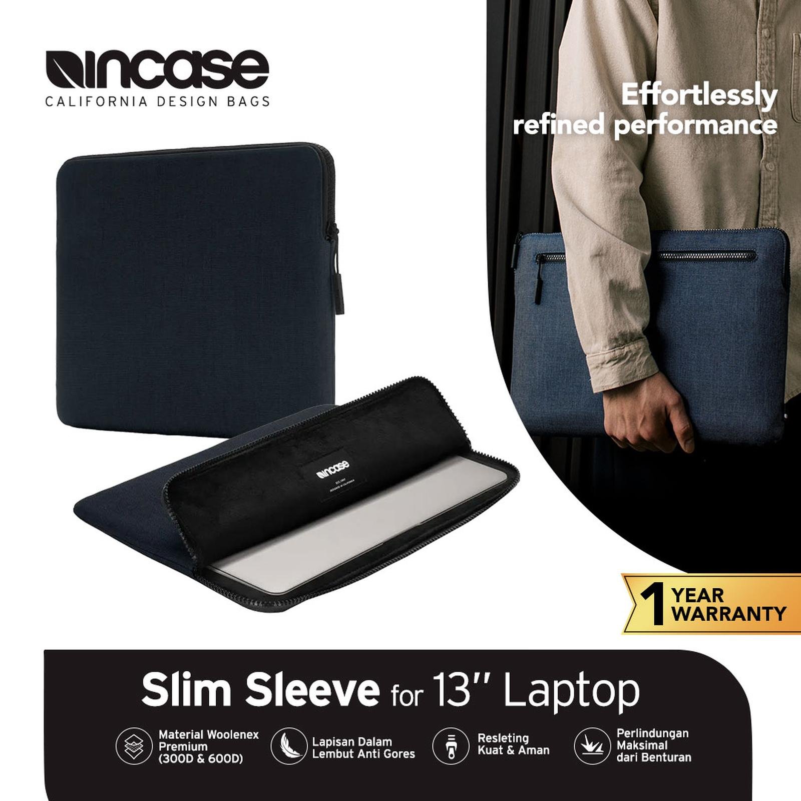 Incase Sleeve Macbook Air/Pro 13Inch Slim (INMB100605-GFT) | Sleeve laptop 13 Inch | Tas laptop 13 Inch | Sleeve MacBook | Laptop sleeve case | Macbook sleeve | Pelindung Laptop | Laptop Bag