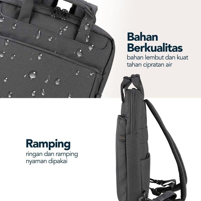 Tucano Backpack Workout 4 for Laptop / Macbook Pro 14" (WO4BK-MB14) Ransel Laptop 14 Inch | Tas Kerja | Ransel Laptop | Tas Laptop | Tas pria | Tas Traveling | Tas kantor | Tas Kerja Pria | Ransel Kantor | Ransel Kerja | Ransel Pria | Ransel Travel - ANTHRACITE - 2