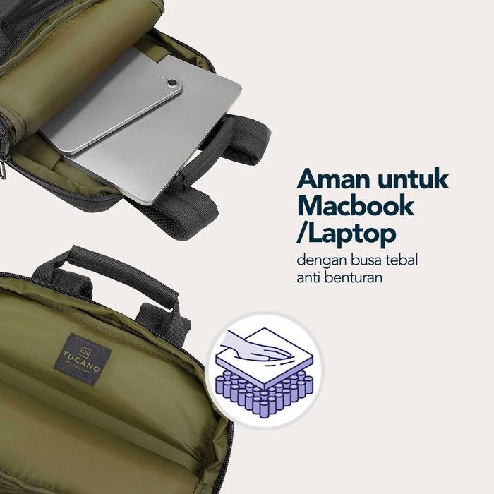 Tucano Backpack Workout 4 for Laptop / Macbook Pro 14" (WO4BK-MB14) Ransel Laptop 14 Inch | Tas Kerja | Ransel Laptop | Tas Laptop | Tas pria | Tas Traveling | Tas kantor | Tas Kerja Pria | Ransel Kantor | Ransel Kerja | Ransel Pria | Ransel Travel - ANTHRACITE - 3