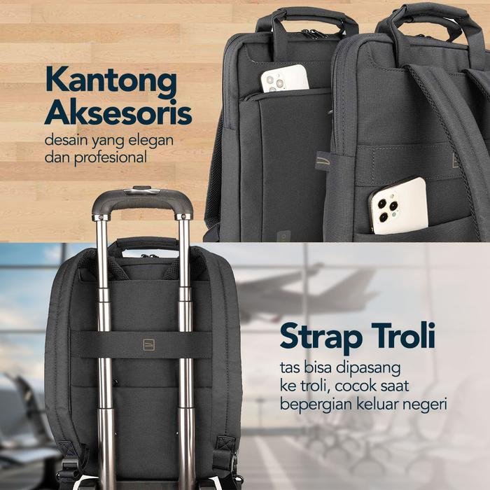 Tucano Backpack Workout 4 for Laptop / Macbook Pro 14" (WO4BK-MB14) Ransel Laptop 14 Inch | Tas Kerja | Ransel Laptop | Tas Laptop | Tas pria | Tas Traveling | Tas kantor | Tas Kerja Pria | Ransel Kantor | Ransel Kerja | Ransel Pria | Ransel Travel - ANTHRACITE - 4