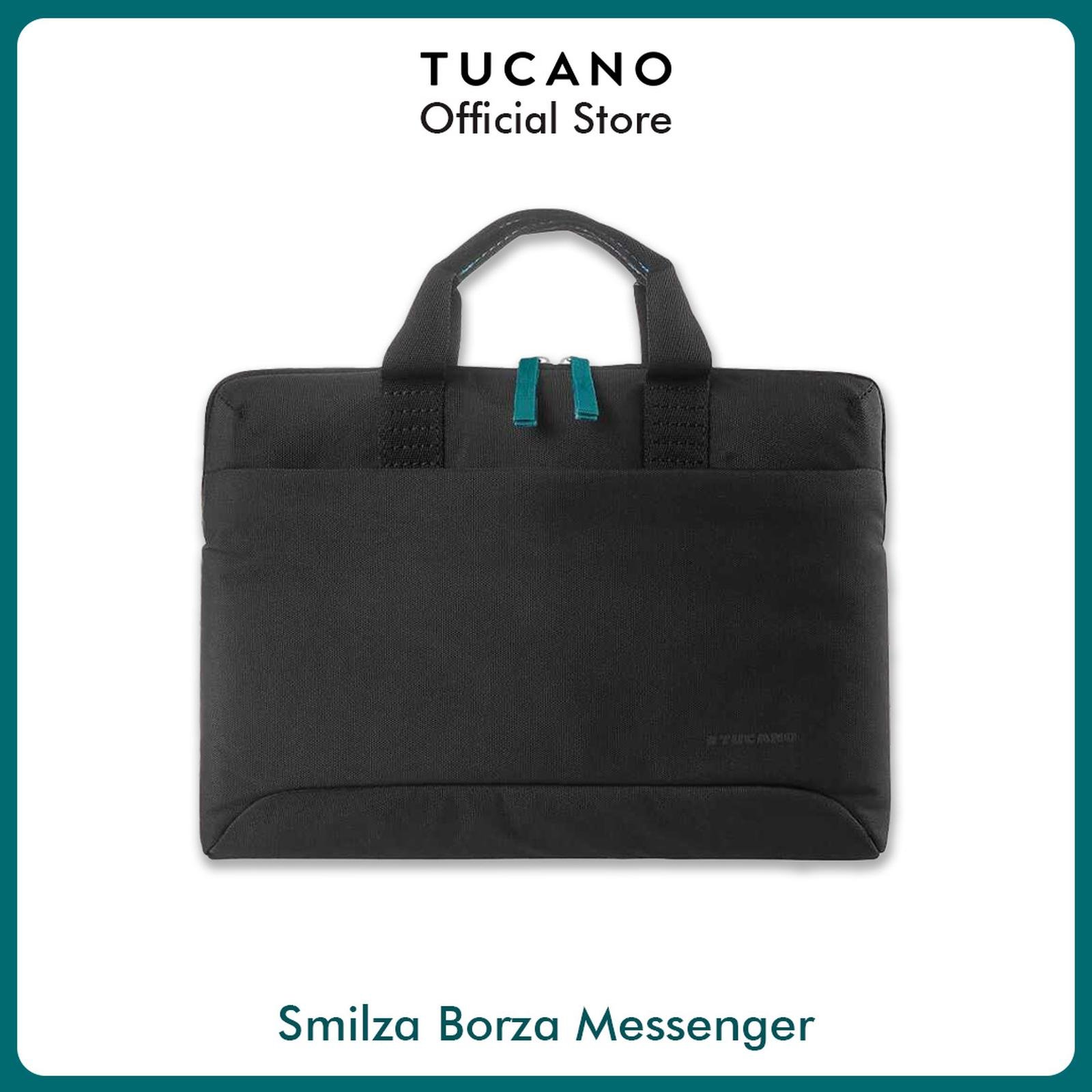 Tucano Messenger Bag Smilza Borsa Superslim for Laptop / Macbook 13"/14" (BSM1314) Tas Kerja | Tas Laptop 13/14 inch | Tas Laptop | Tas Macbook | Tas kerja | Tas Selempang | Tas Messenger | Tas Selempang Pria | Tas Selempang kerja | Tas Laptop Selempang - Biru