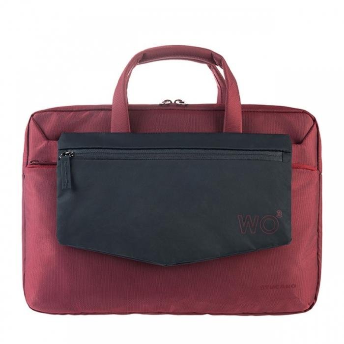 Tucano Workout 3 Slim Bag 13" inch (WO3-MB13) - Tas Bag Messenger Laptop MacBook Selempang Kerja Casual - SFI Group - Red - 3