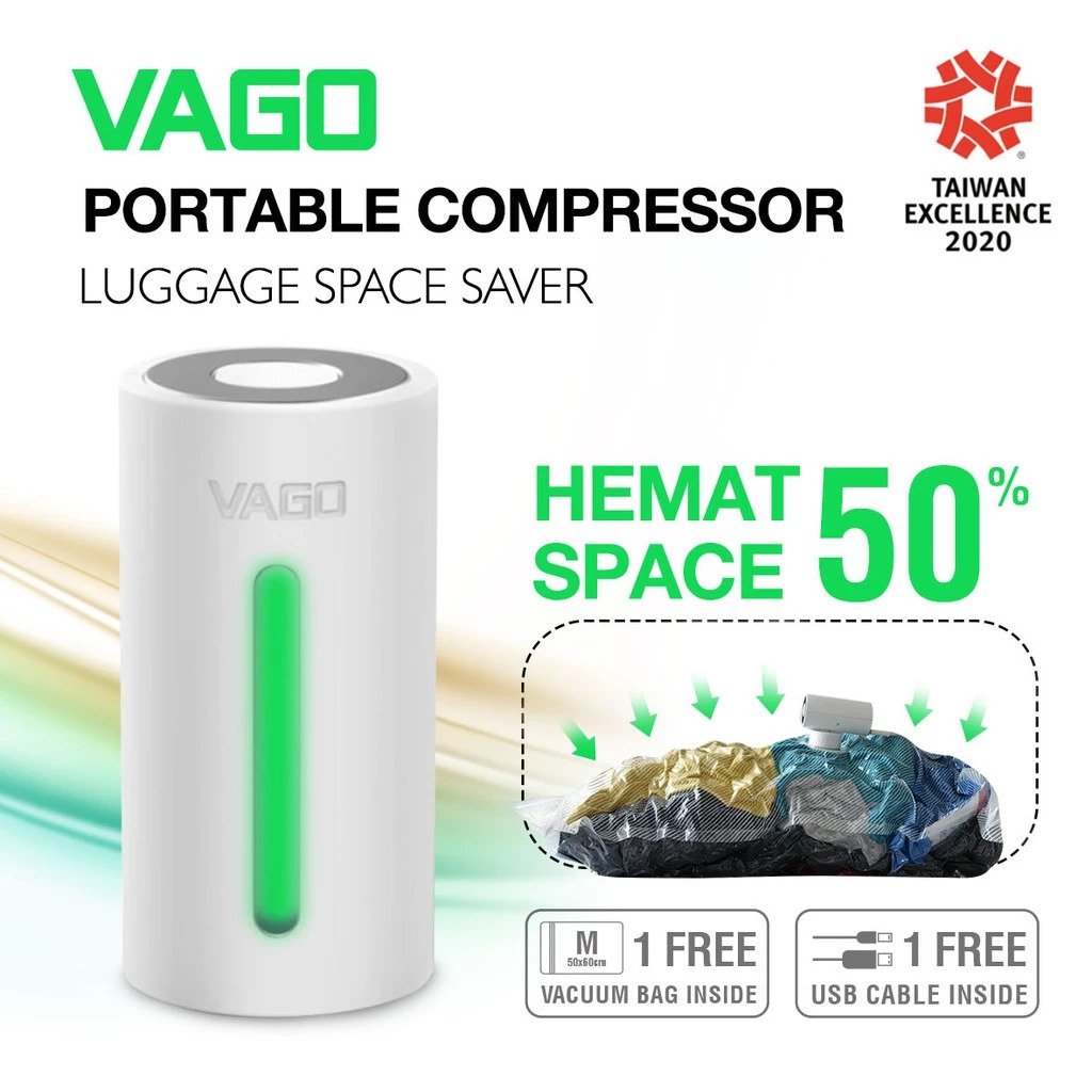 Vago Portable Compressor Vacuum (TVD1-WHITE) - SFI Group