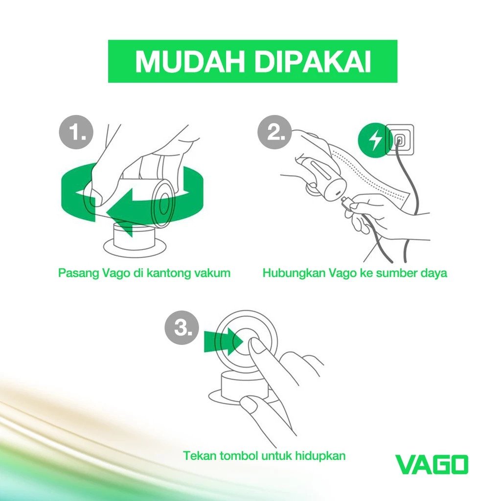Vago Portable Compressor Vacuum (TVD1-WHITE) - SFI Group - 3