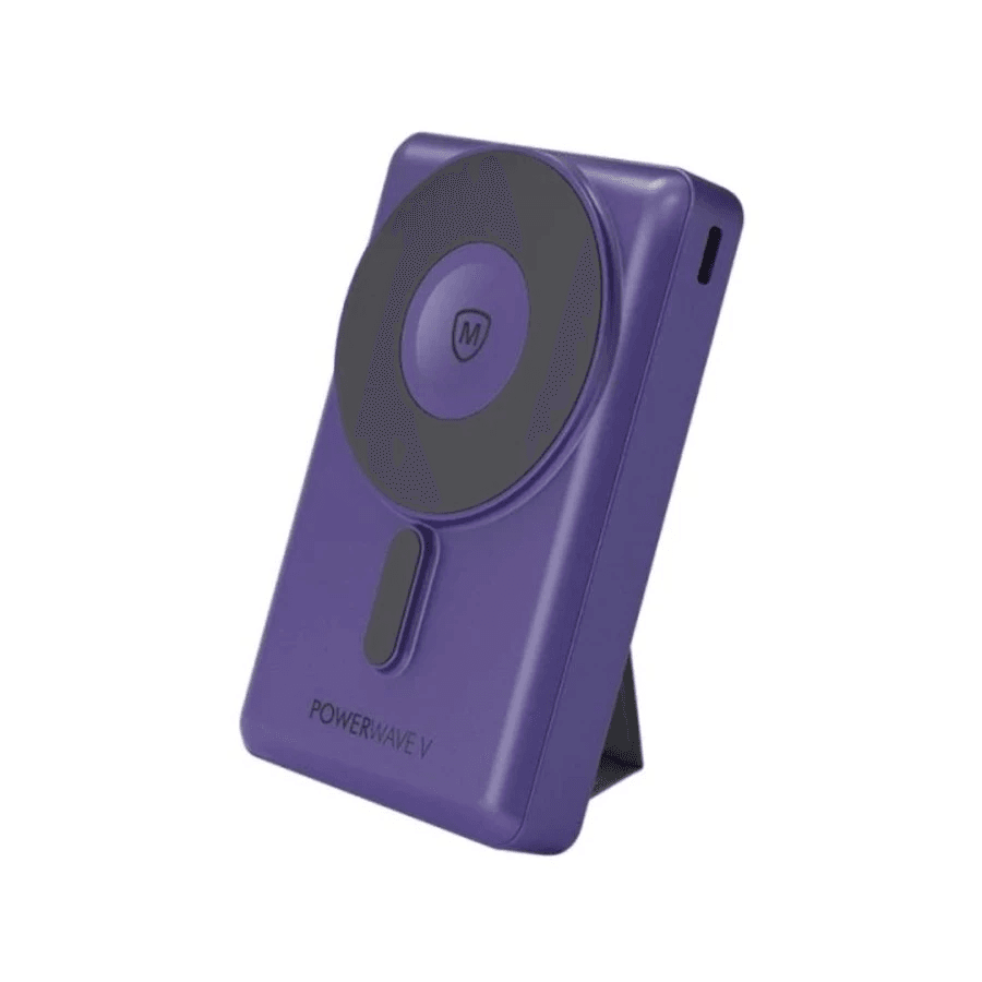 Micropack Wireless Powerbank 10.000 mAh - Fast Charging 22,5 watt - CCC - Magnetic - With Stand - Power Bank 10000 mAh - WPB-310 - SFI Group - Purple