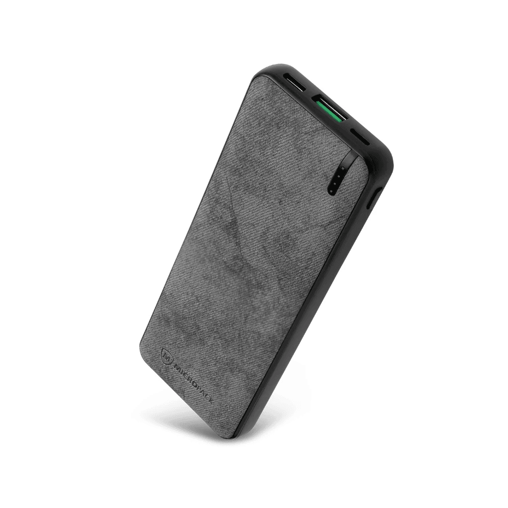 Micropack Powerbank 10.000 mAh - Anti-Bacterial - Fast Charging 22,5watt - Dual Charger - Power Bank 10000 mAh - PB-1020 - SFI Group - Grey
