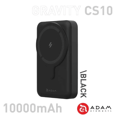Adam Elements - Powerbank Power Bank Wireless Magnetic 10000 10.000 mAh - Gravity CS10 - SFI Group - Black
