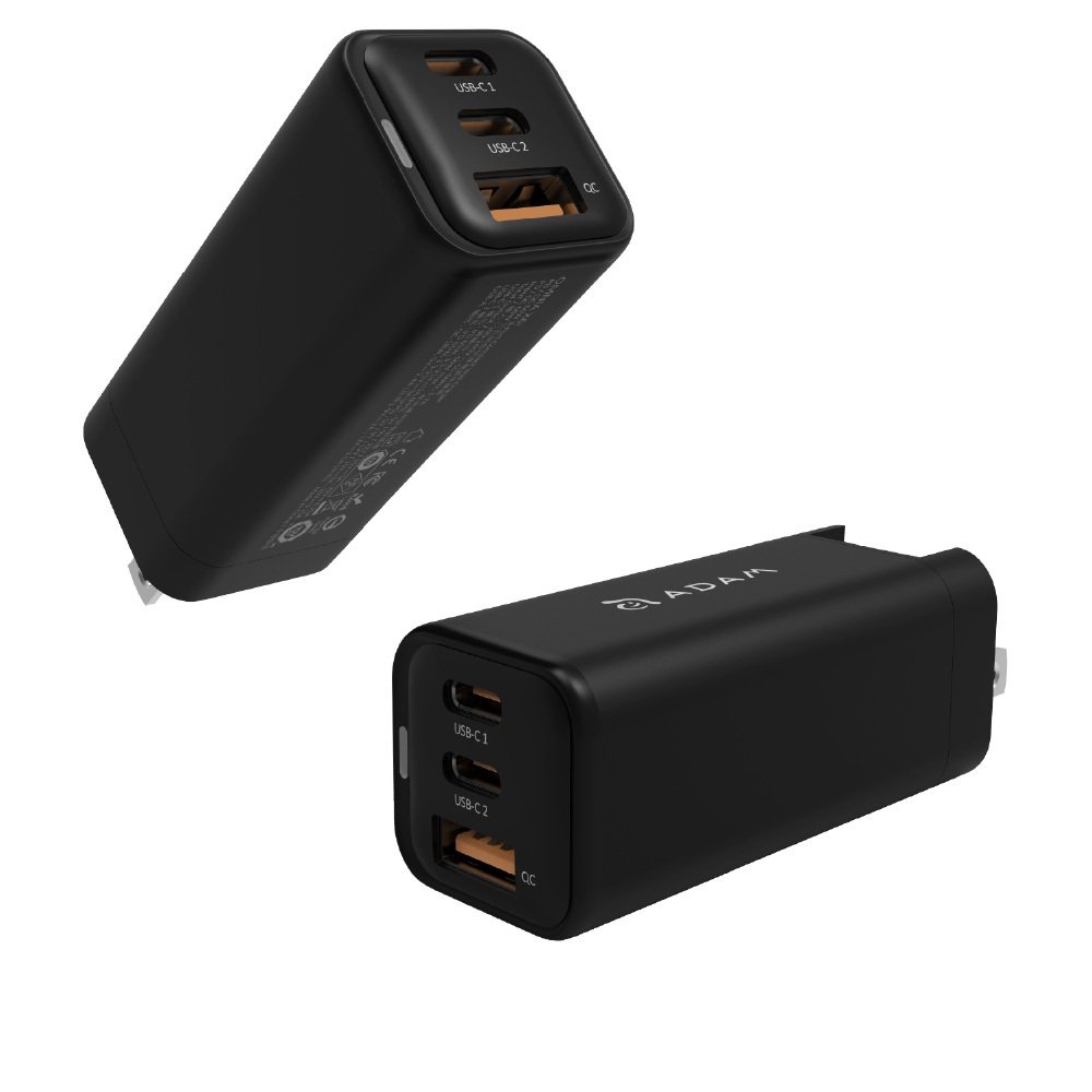 Adam Elements Wall Charger Charging Compact PD/QC 66W - Omnia X6I - SFI Group - Black