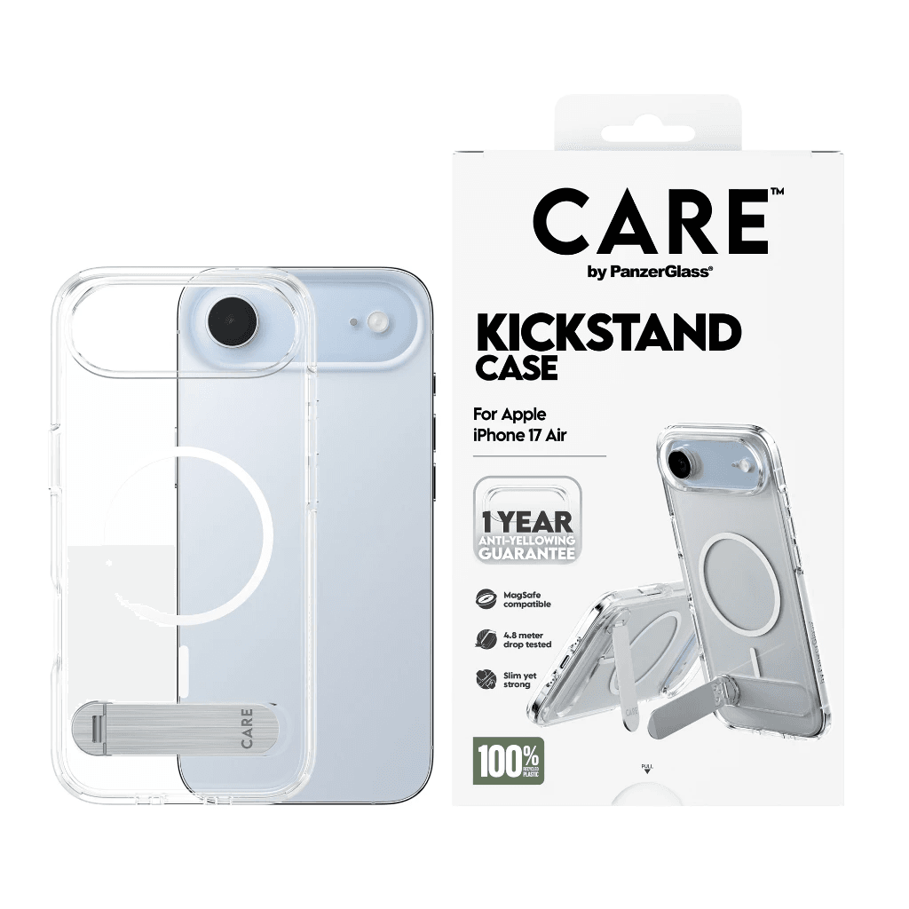 CARE by PanzerGlass Case For IPhone 17 17 Pro 17 Pro Max 17 Air Feature Casing With Kickstand & MagSafe ProMax - Kick Stand - Transparent - SFI Group - Iphone 17 Air