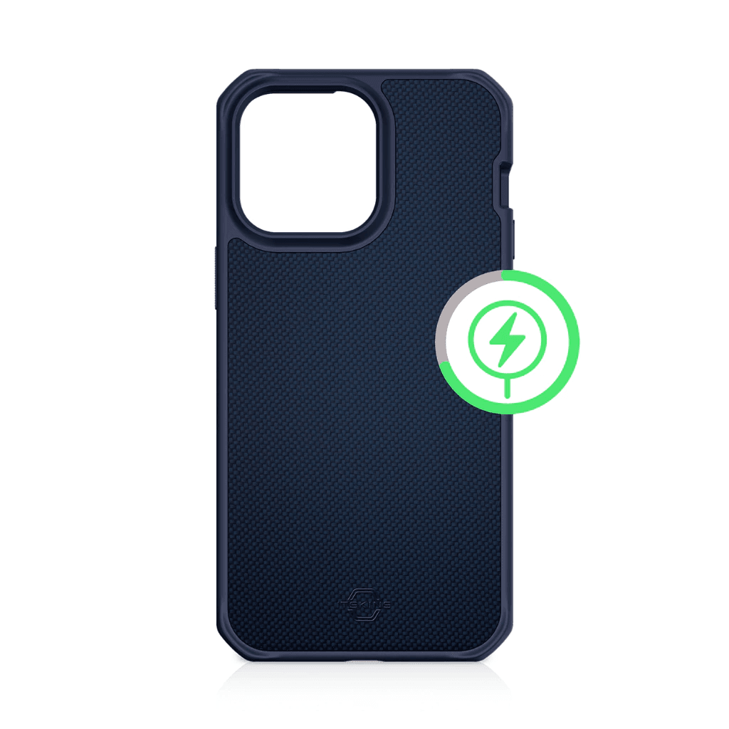 ITSKINS Ballistic R Case iPhone 14 Pro Max / 14 Pro - Nylon Casing ProMax - SFI Group - Dark Blue