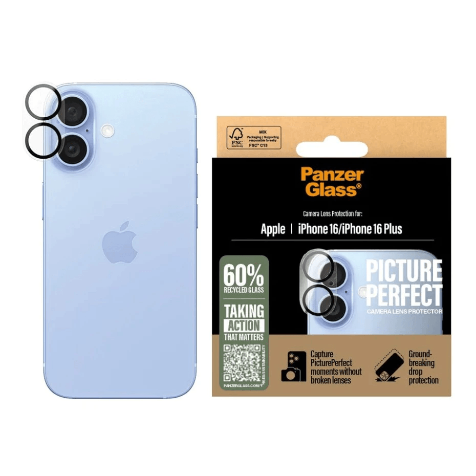 PanzerGlass Picture Perfect Camera Lens Protector (3 Lens) For iPhone 16 | 16 Pro |16 Pro Max | ProMax Pelindung Camera - SFI Group - Iphone 16 / Iphone 16 Plus
