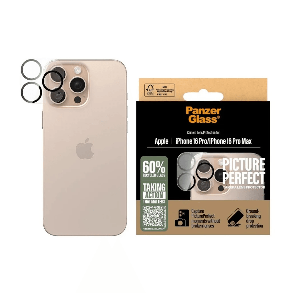 PanzerGlass Picture Perfect Camera Lens Protector (3 Lens) For iPhone 16 | 16 Pro |16 Pro Max | ProMax Pelindung Camera - SFI Group - Iphone 16 Pro / Iphone 16 Pro Max