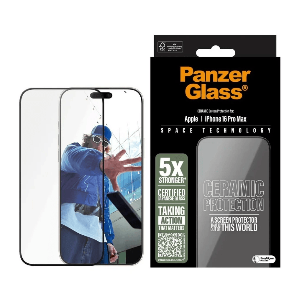 PanzerGlass Ceramic UWF Screen Protector For iPhone 16 Pro | 16 Pro Max | Tempered Glass Anti Gores ProMax - SFI Group - Iphone 16 Pro Max
