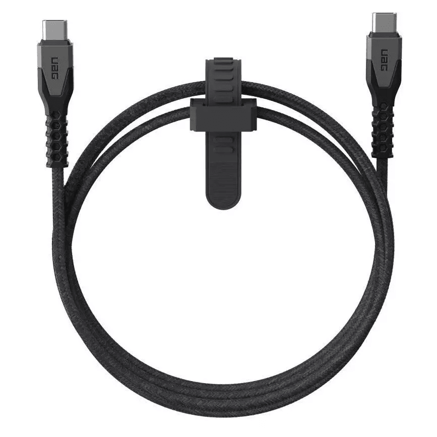 UAG - Cable Usb C To C Rugged Kevlar - 150 Cm - 60W - (Cable Only) - Kabel Charger/Kabel Data - SFI Group - Grey