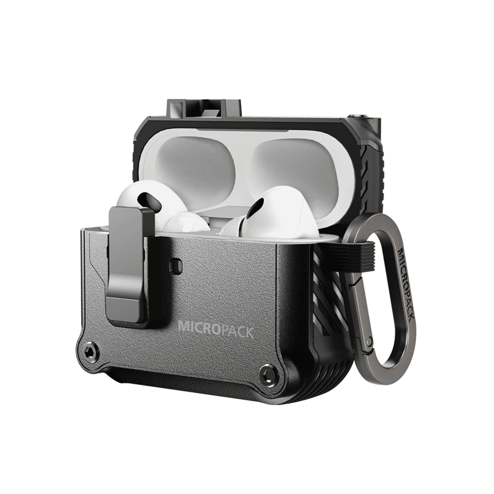 Micropack Case For Airpods Pro 3 - Strong & Protective - Magnetic One Click Auto Pop - Drop Protection - MAC-01 - Black