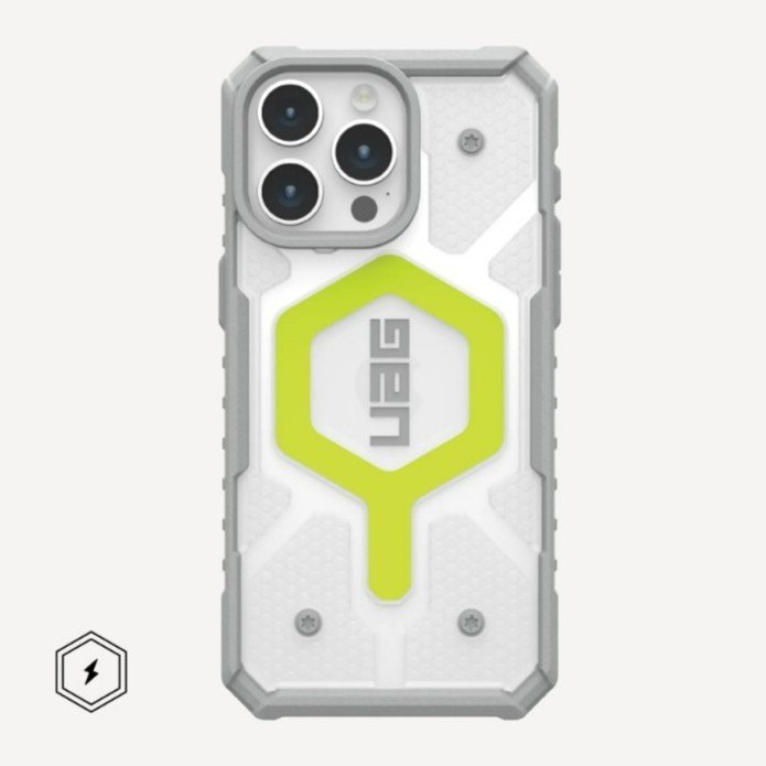 UAG Pathfinder Case iPhone 16 Pro / iPhone 16 Pro Max ProMax - Magsafe Clear Casing - SFI Group - Yellow Neon