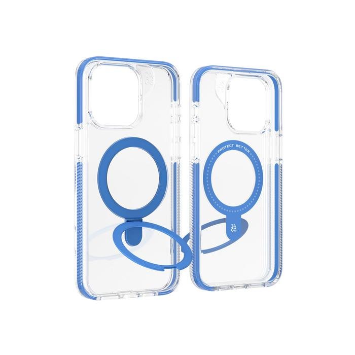 ZAGG Case Magsafe iPhone 15/15 Pro/15 Pro Max Snap Casing Santa Cruz Kickstand Kick Stand - SFI Group - Blue