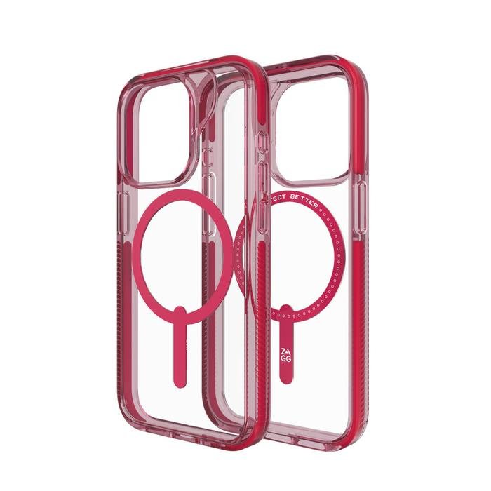 ZAGG Case Magsafe iPhone 15/15 Pro/15 Pro Max Snap Casing Santa Cruz Kickstand Kick Stand - SFI Group - Red