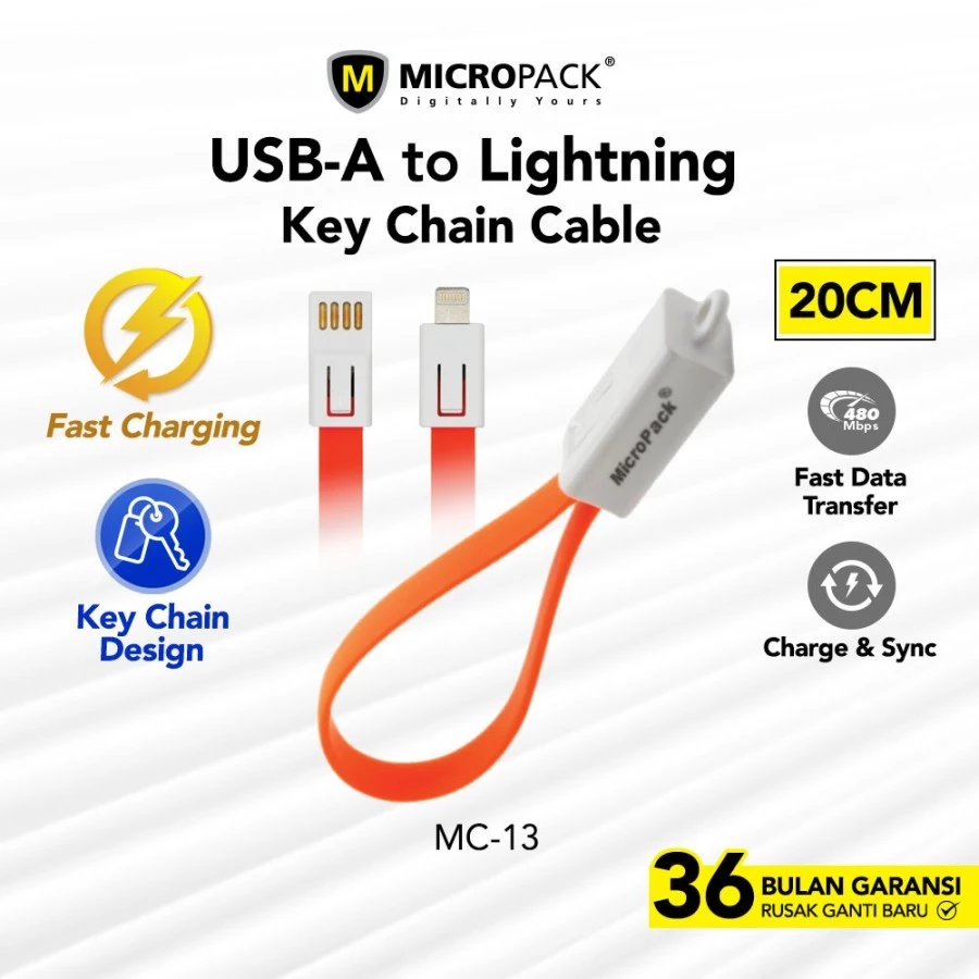 Micropack Lightning to USB 2.0 Cable – MC-13